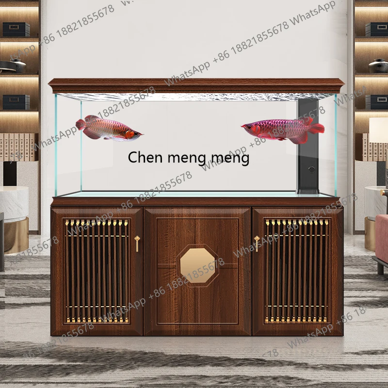 Solid wood ultra-white glass fish tank living room household floor-to-ceiling filter large arowana tank
Solid wood ultra-white glass fish tank living room household floor-to-ceiling filter large arowana tank