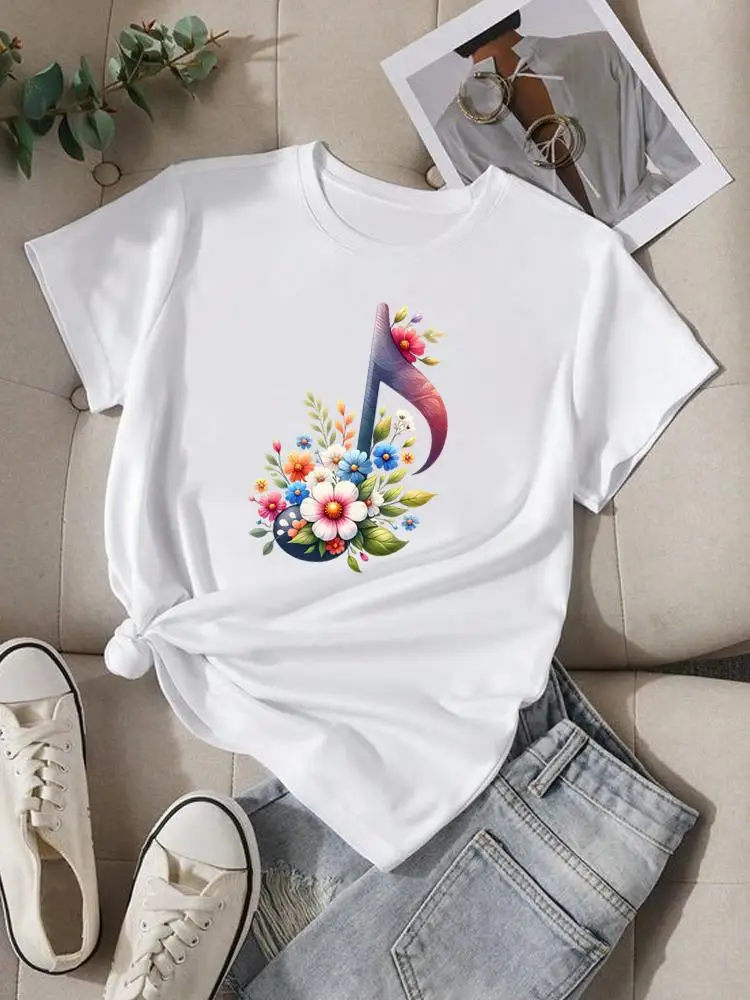 Printing Tee Graphic T-shirts Top Print Short Sleeve Woman Trend Flower Lovely Casual Tshirts Fashion Women's Clothing
Printing Tee Graphic T-shirts Top Print Short Sleeve Woman Trend Flower Lovely Casual Tshirts Fashion Women's Clothing