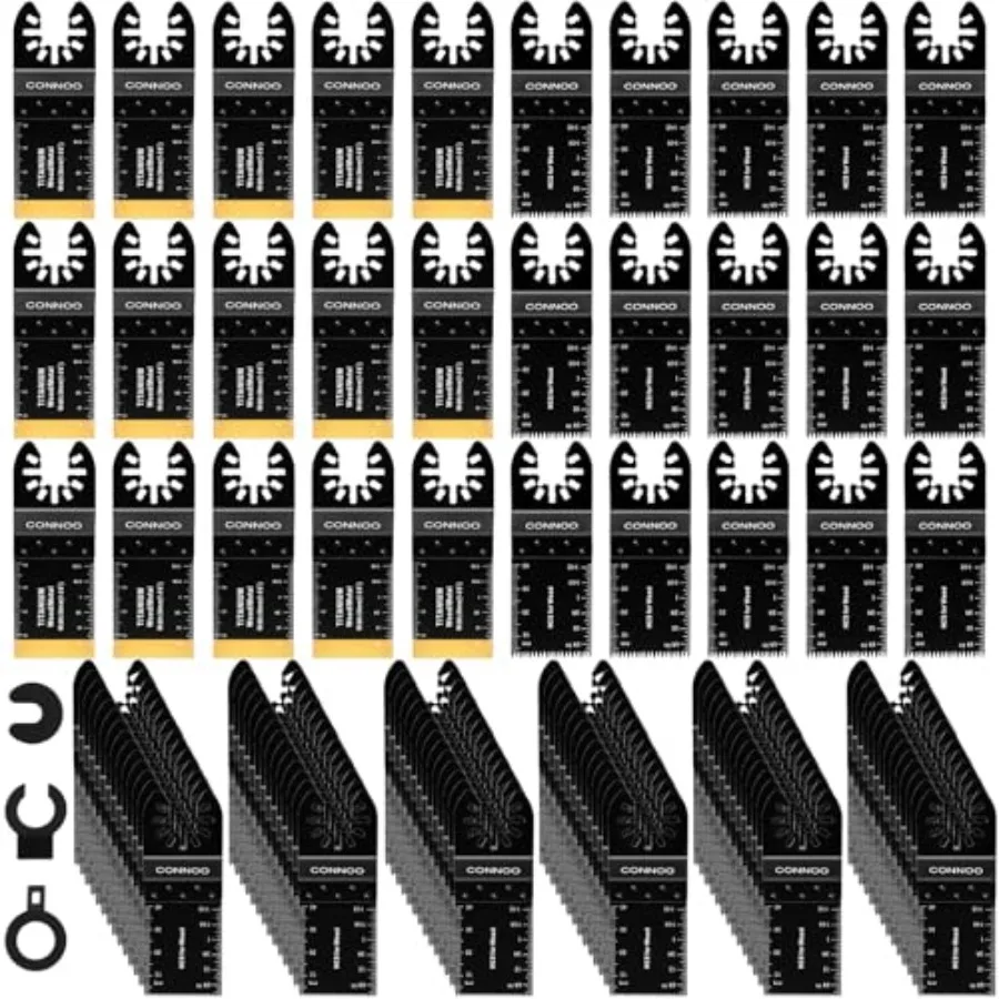 CONNOO Pack Oscillating Saw Blades Multitool Oscillating Tool Blades for Wood Metal Plastics Japanese Long Teeth Quick Release
CONNOO Pack Oscillating Saw Blades Multitool Oscillating Tool Blades for Wood Metal Plastics Japanese Long Teeth Quick Release