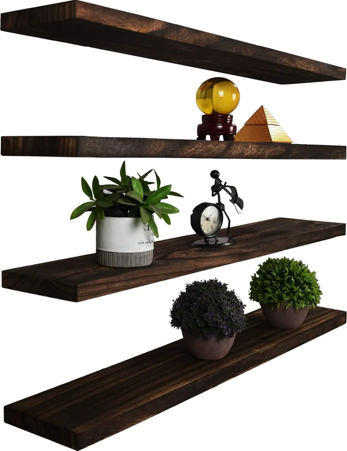 Rustic Wood Floating Shelves for Wall Decor, Set of 4 Walnut 36 Inch for Bedroom Bathroom Kitchen Living Room
Rustic Wood Floating Shelves for Wall Decor, Set of 4 Walnut 36 Inch for Bedroom Bathroom Kitchen Living Room
