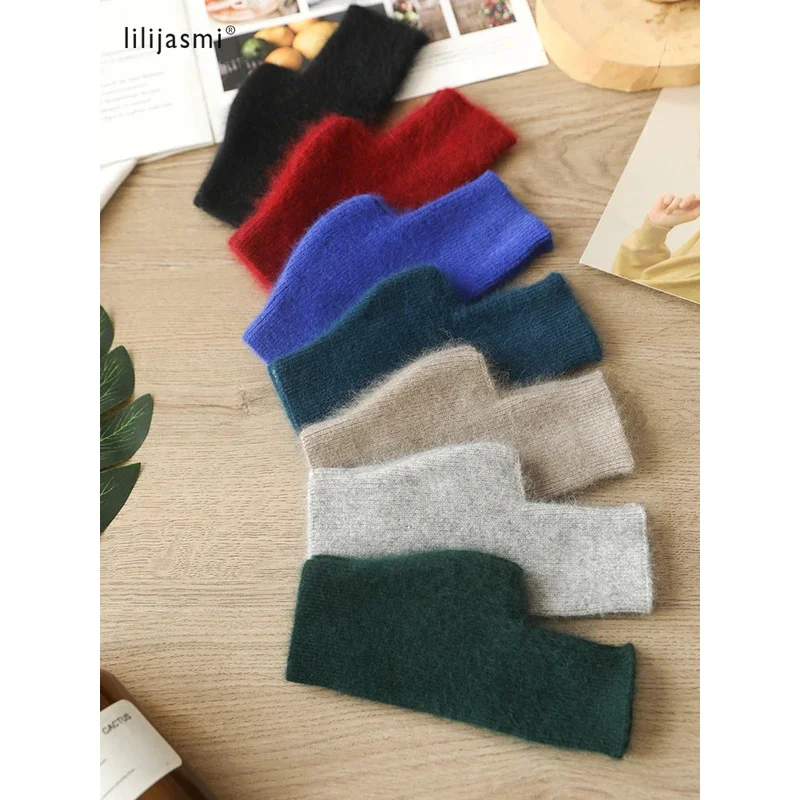 Mink Cashmere Autumn Winter Women Gloves Fingerless Warm Racoon Wool Mitten Wrist Length Thumb Hole Mitts Korean Female Lovely
Mink Cashmere Autumn Winter Women Gloves Fingerless Warm Racoon Wool Mitten Wrist Length Thumb Hole Mitts Korean Female Lovely