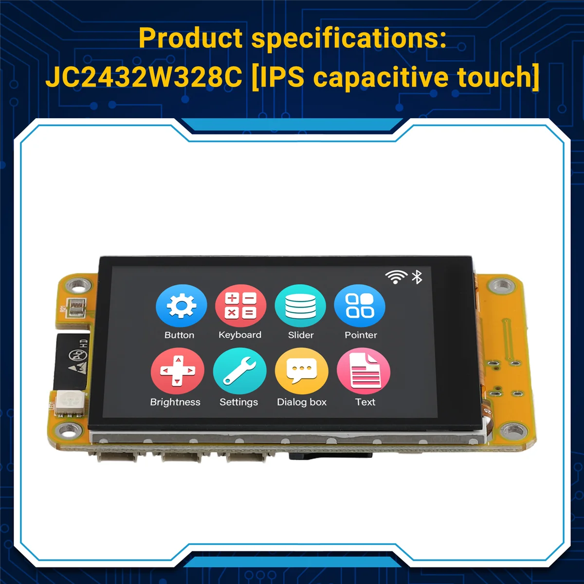 POP-lIPS Capacitive Touch Module ESP32 Development Board 2.8 Inch Screen Wifi Bluetooth Smart LCD Display 240x320 LVGL
POP-lIPS Capacitive Touch Module ESP32 Development Board 2.8 Inch Screen Wifi Bluetooth Smart LCD Display 240x320 LVGL
