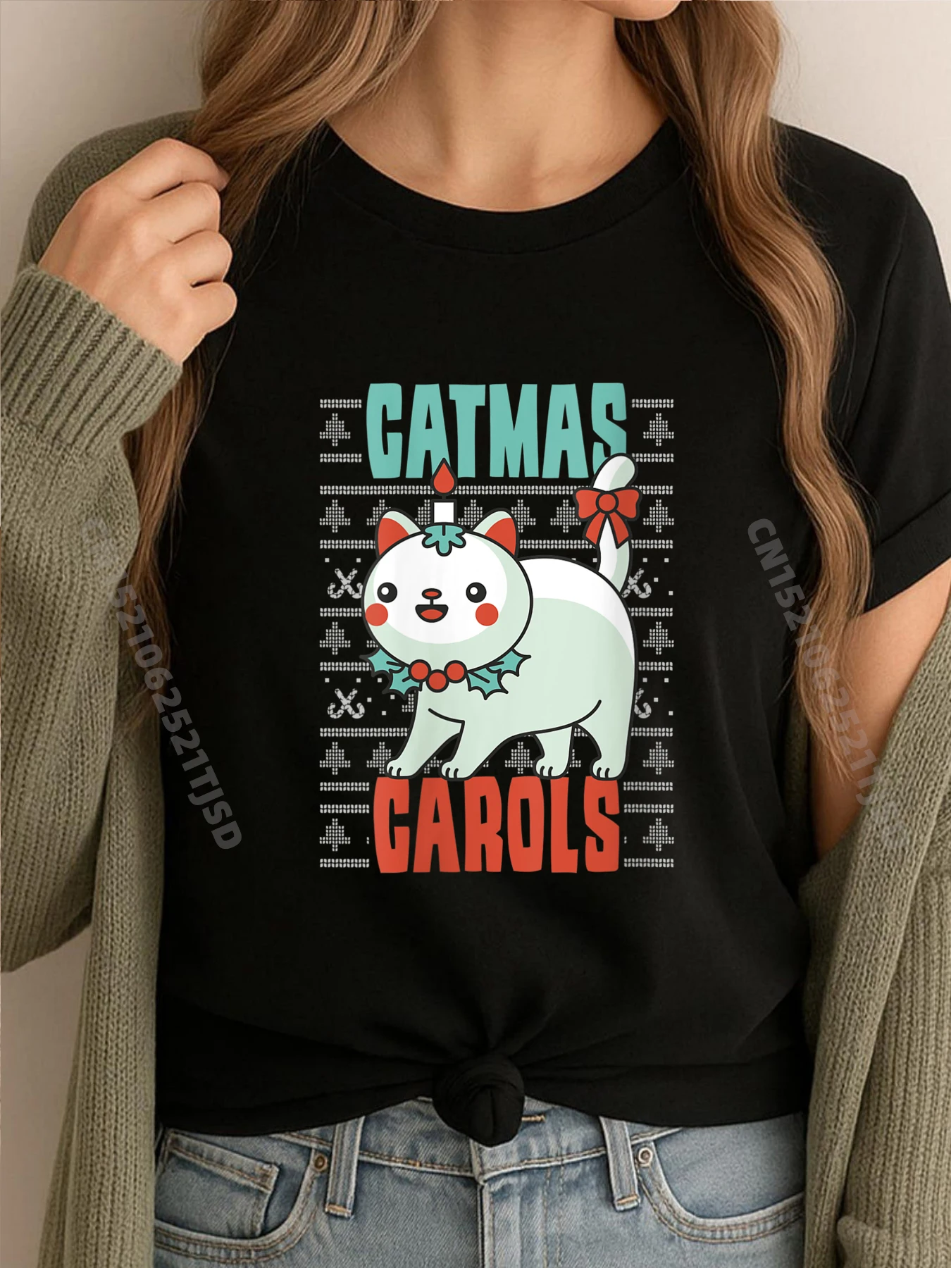 Женская футболка Catmas Caroling Cat Lover Holiday Humor Pun, женская футболка 100 ℅ Хлопковые подарки для женщин ко Дню Святого Патрика 
Женская футболка Catmas Caroling Cat Lover Holiday Humor Pun, женская футболка 100 ℅ Хлопковые подарки для женщин ко Дню Святого Патрика