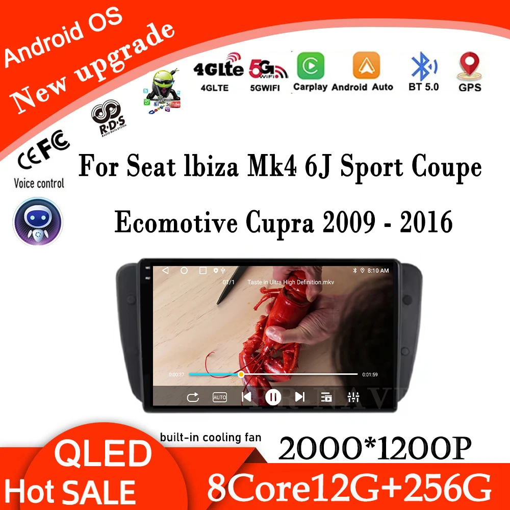 9-дюймовый Android 14 для Seat lbiza Mk4 6J Sport Coupe Ecomotive Cupra 2009-2016 Автомобильный радиоприемник Видео Мультимедиа GPS Навигация Стерео
9-дюймовый Android 14 для Seat lbiza Mk4 6J Sport Coupe Ecomotive Cupra 2009-2016 Автомобильный радиоприемник Видео Мультимедиа GPS Навигация Стерео