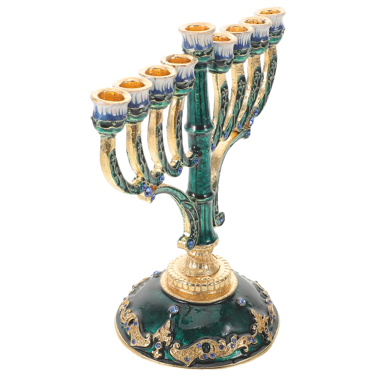 Hanukkah Menorah 9 Branch Vintage Jewish Candle Holder for Chanukah Fits Standard Hanukkah Candles Table Centerpiece Decoration
Hanukkah Menorah 9 Branch Vintage Jewish Candle Holder for Chanukah Fits Standard Hanukkah Candles Table Centerpiece Decoration