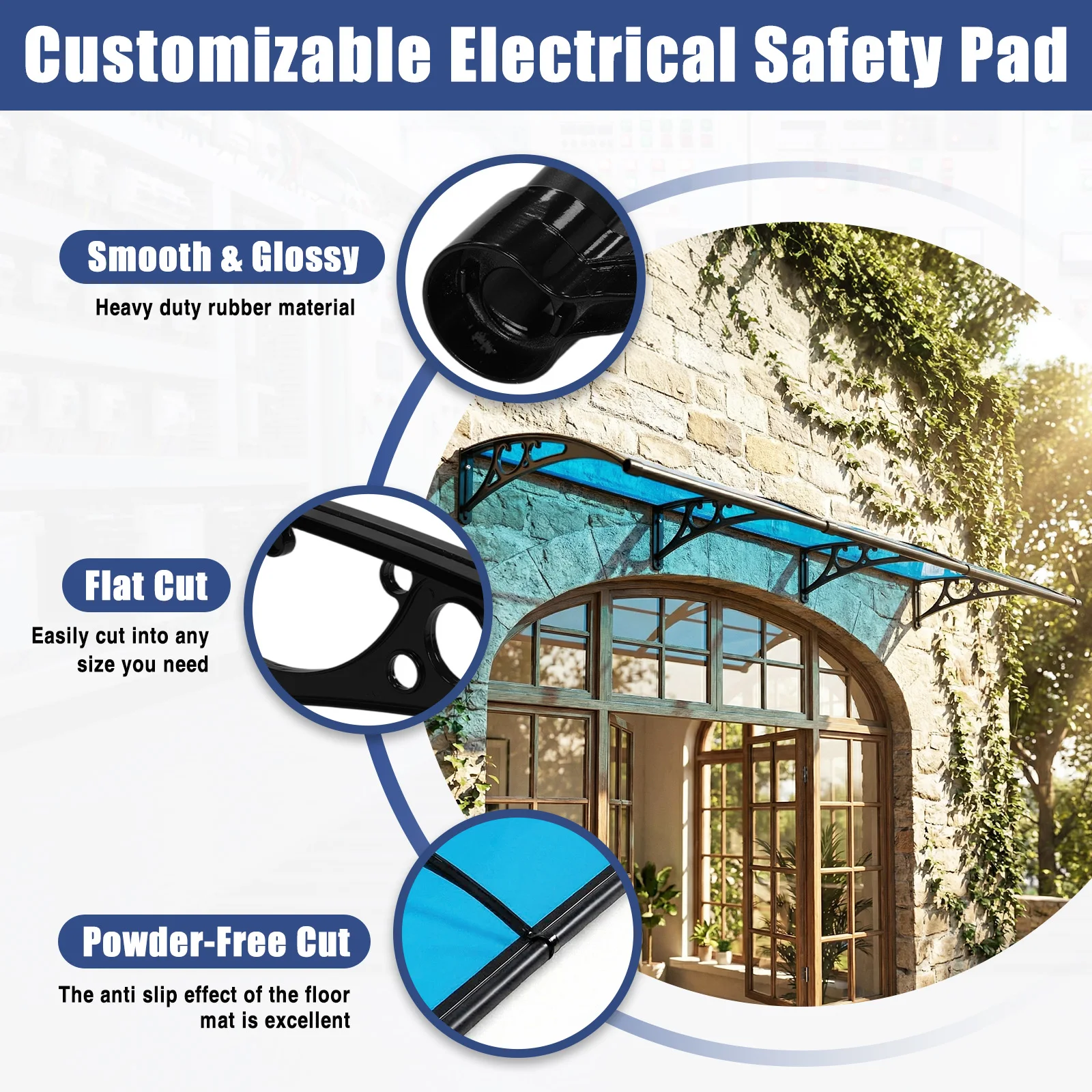 Awning for Door Entrance Strong Load-Bearing Capacity House Overdoor Awnings Long Service Life for Rain Snow Sunlight Protection
Awning for Door Entrance Strong Load-Bearing Capacity House Overdoor Awnings Long Service Life for Rain Snow Sunlight Protection