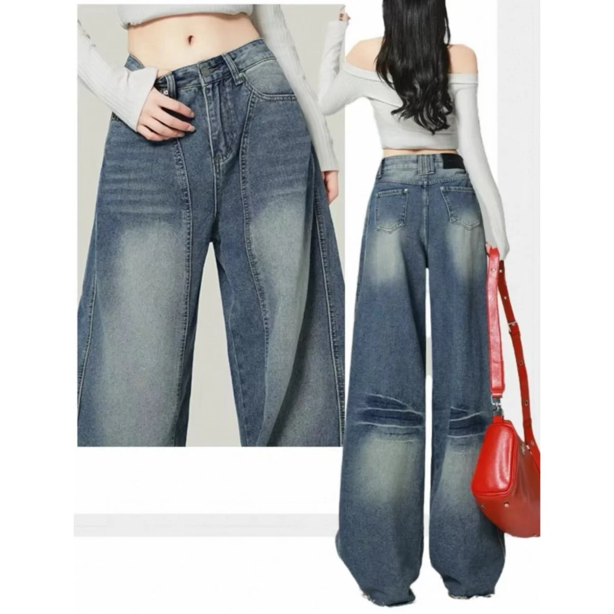 American Retro Women's Straight Leg Wide Leg Jeans Korean Loose Casual Y2K Denim Trouser Hot Girl Style Mopping Trousers New
American Retro Women's Straight Leg Wide Leg Jeans Korean Loose Casual Y2K Denim Trouser Hot Girl Style Mopping Trousers New