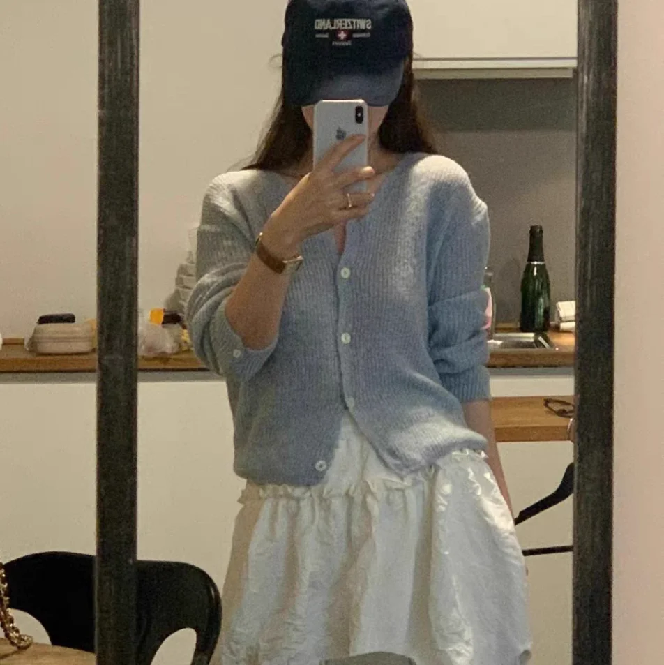 Soft Cozy Pure Color V-Ne Knitted Open Cardigan Top Women's Sweet Sle Long Sve Regular Length Color Autumn Faion
Soft Cozy Pure Color V-Ne Knitted Open Cardigan Top Women's Sweet Sle Long Sve Regular Length Color Autumn Faion