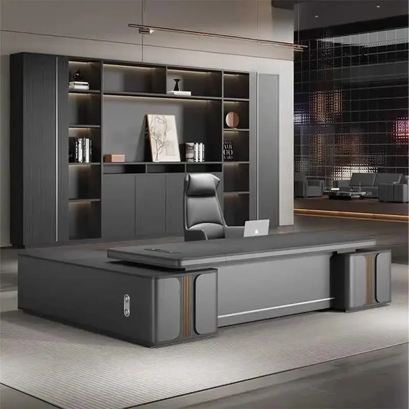 Boss Office Desk And Chair Combination Light Luxury High Sense Simple Modern Furniture Large Class Desk President Table
Boss Office Desk And Chair Combination Light Luxury High Sense Simple Modern Furniture Large Class Desk President Table