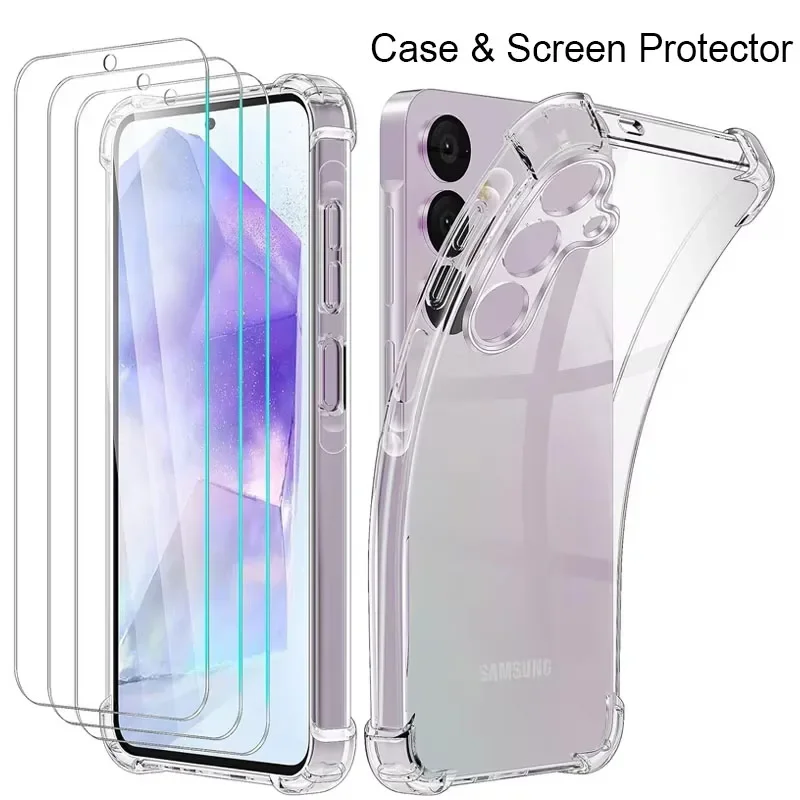 Case with Glass for Samsung A56 A36 A15 A55 A54 A14 A34 A35 A52 Silicone Cover for Samsung Galaxy A55 shockproof Case
Case with Glass for Samsung A56 A36 A15 A55 A54 A14 A34 A35 A52 Silicone Cover for Samsung Galaxy A55 shockproof Case