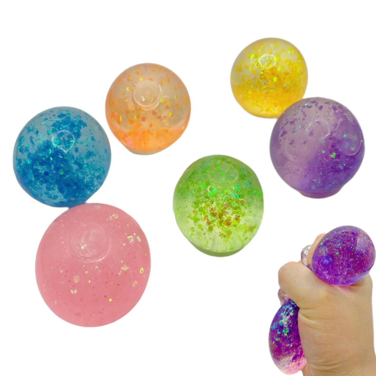 Anti-stress Ball Soft TPR Slow Rebound Sequins Maltose Ball Pinch Toy Stress Relief Elastic Squeezing Colored Ball Decompression
Anti-stress Ball Soft TPR Slow Rebound Sequins Maltose Ball Pinch Toy Stress Relief Elastic Squeezing Colored Ball Decompression