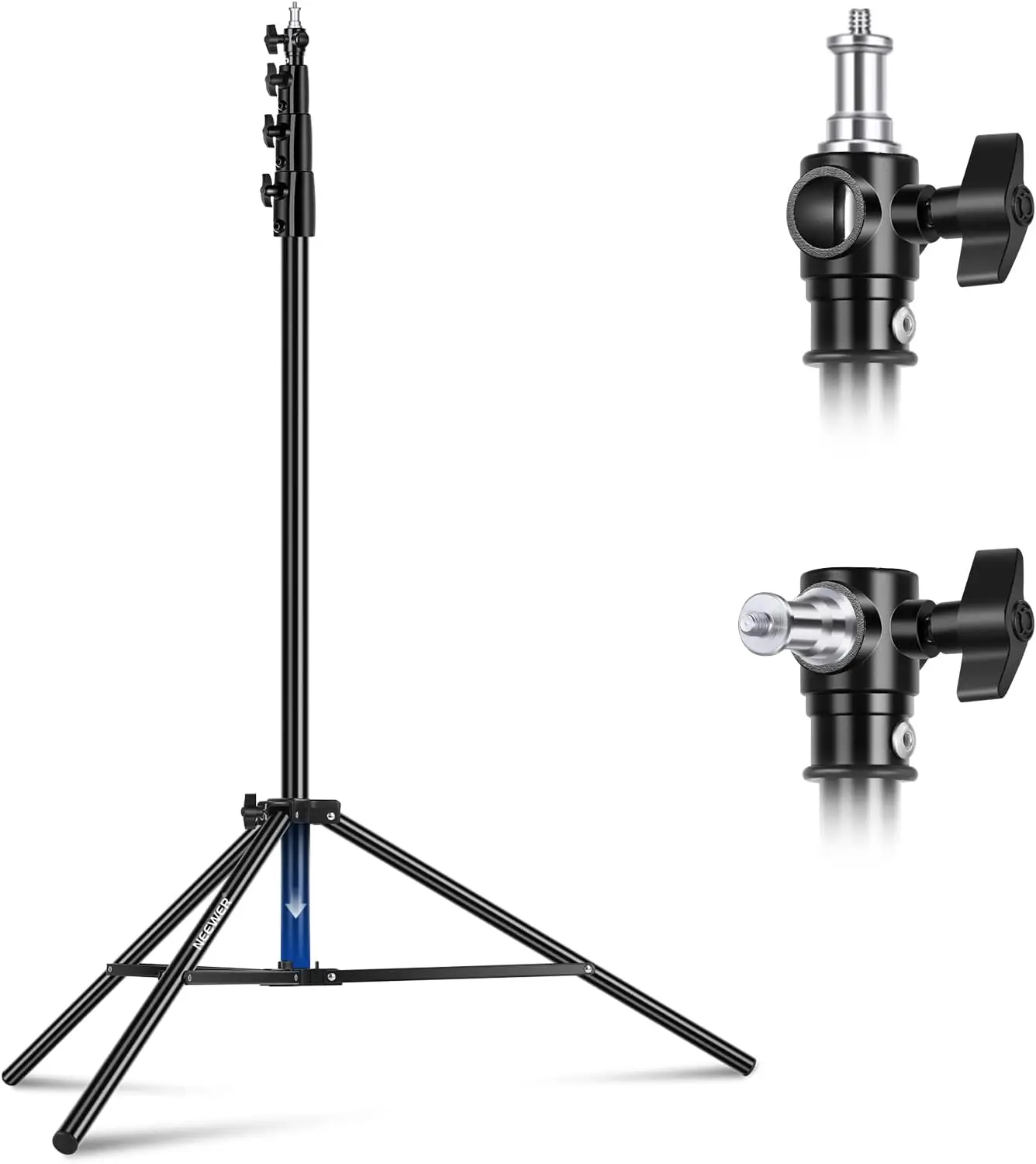 13ft/4m Air Cushioned Light Stand, Heavy Duty All Metal Photography Tripod with Reversible Spigot, 3 Way Mount, Max Load 6.5lb
13ft/4m Air Cushioned Light Stand, Heavy Duty All Metal Photography Tripod with Reversible Spigot, 3 Way Mount, Max Load 6.5lb