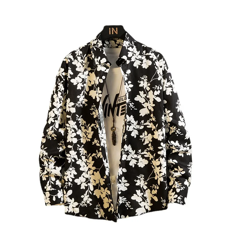 Men's Autumn New Fashion Trend Flower Shirt Beach Vacation Style Loose Casual Long-sleeved Shirt
Men's Autumn New Fashion Trend Flower Shirt Beach Vacation Style Loose Casual Long-sleeved Shirt