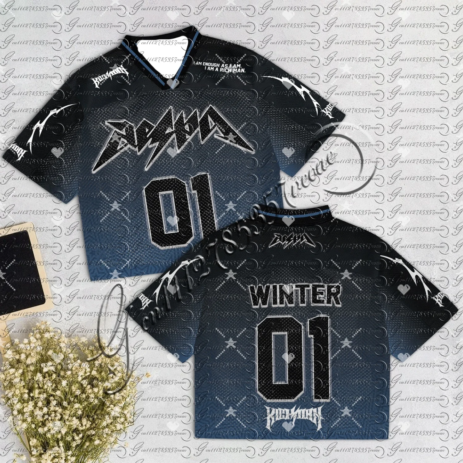 Aespa Karina Y2K Streetwear Kpop Jersey T-shirt Rock Print Short Sleeve Unisex Tee Fashionable Korean Pop Culture Top
Aespa Karina Y2K Streetwear Kpop Jersey T-shirt Rock Print Short Sleeve Unisex Tee Fashionable Korean Pop Culture Top