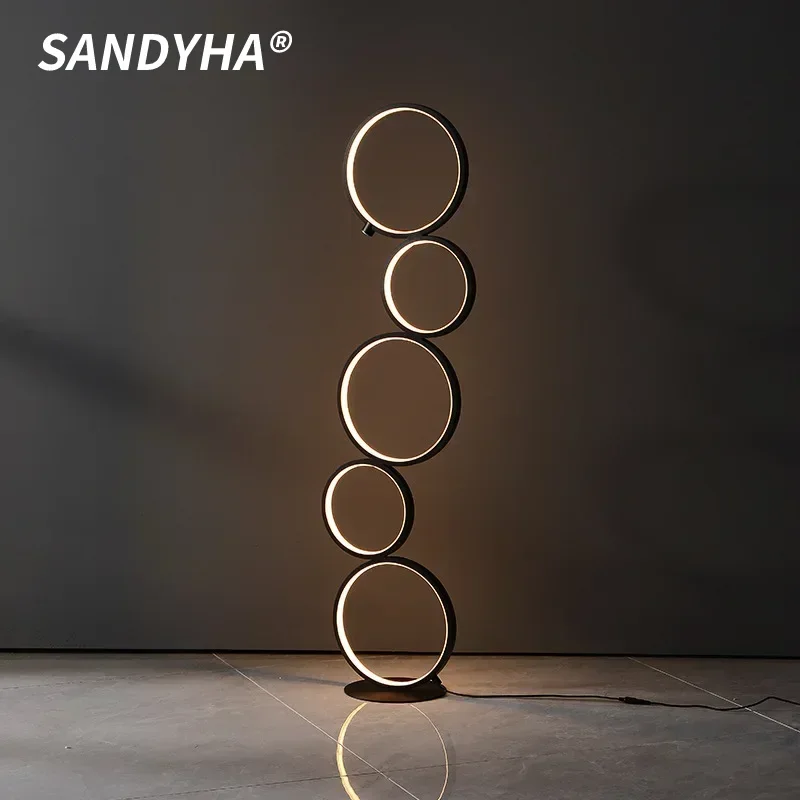SANDYHA Modern Minimalist LED Floor Lamp Black White Touch Control Circle Standing Light Living Bedroom Art Decor Vertical Light
SANDYHA Modern Minimalist LED Floor Lamp Black White Touch Control Circle Standing Light Living Bedroom Art Decor Vertical Light