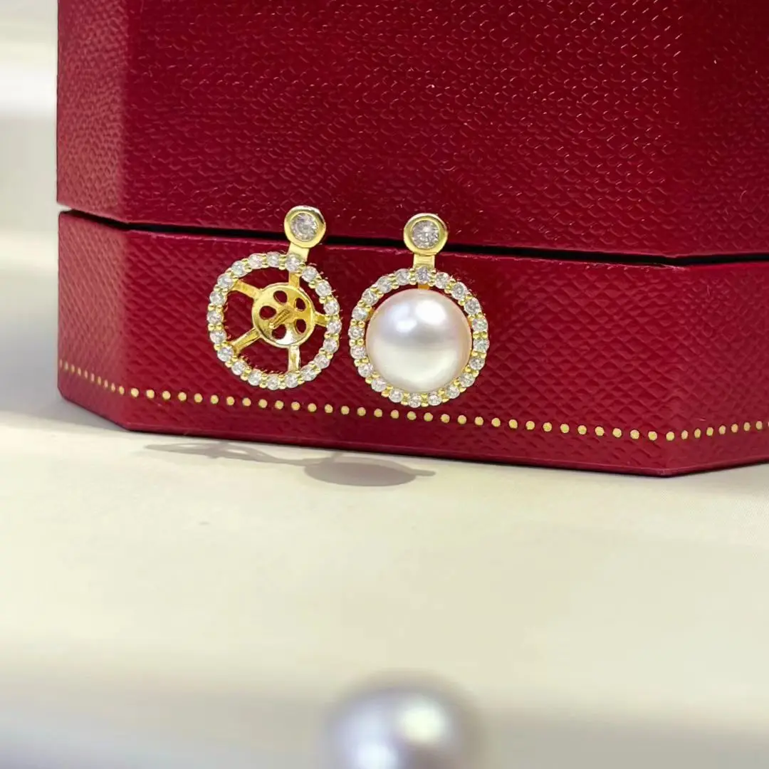 Оптовые основы для серег из стерлингового серебра S925, фурнитура для крепления жемчуга 7-8 мм, 5 пар/лот
Оптовые основы для серег из стерлингового серебра S925, фурнитура для крепления жемчуга 7-8 мм, 5 пар/лот