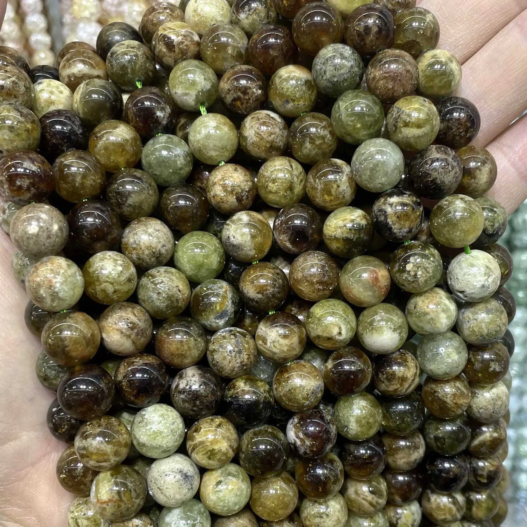6 8 10MM Natural Stone Green Garnet Loose Round Spacer Beads For Jewelry Making DIY Necklace Bracelet Accessories
6 8 10MM Natural Stone Green Garnet Loose Round Spacer Beads For Jewelry Making DIY Necklace Bracelet Accessories