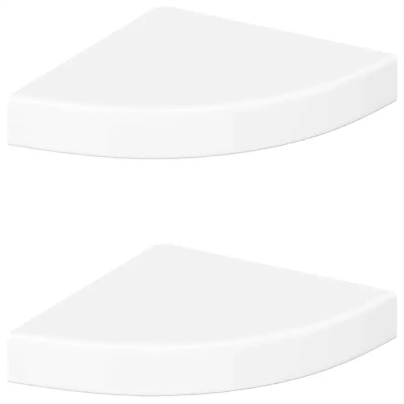 Floating Corner Shelves 2 pcs High Gloss White 9.8x9.8x1.5" MDF
Floating Corner Shelves 2 pcs High Gloss White 9.8x9.8x1.5" MDF