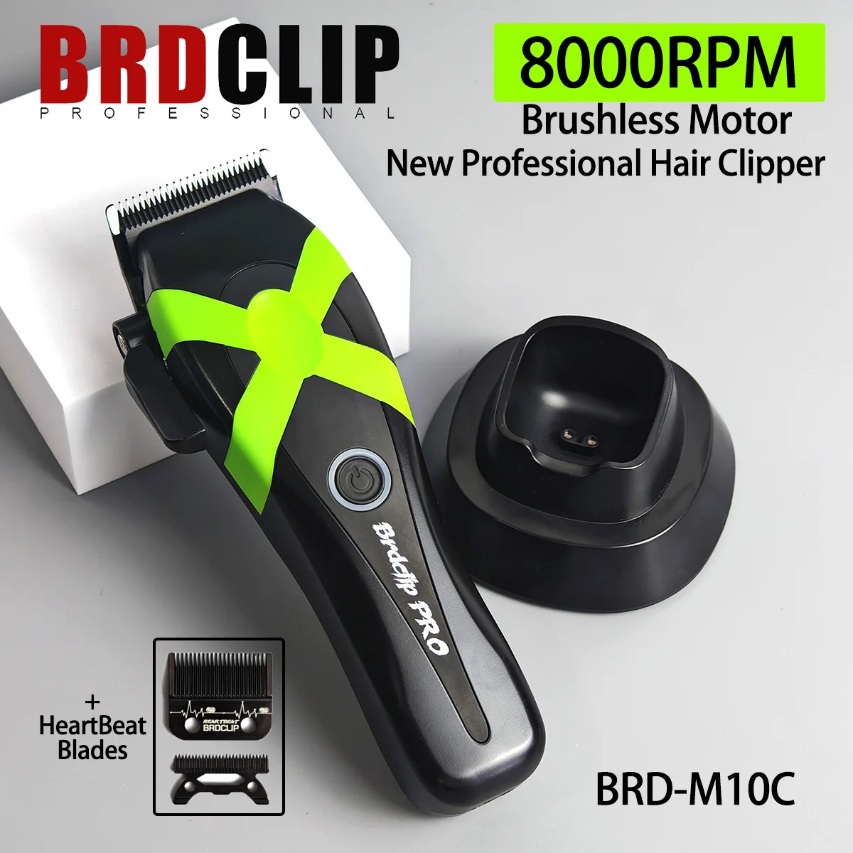 Новый профессиональный BRDCLIP M10C, бесщеточный двигатель, 8000 об/мин, машинка для стрижки волос, 4500 мАч, DLC, керамическое лезвие, 5-скоростной рычаг регулировки с основанием 
Новый профессиональный BRDCLIP M10C, бесщеточный двигатель, 8000 об/мин, машинка для стрижки волос, 4500 мАч, DLC, керамическое лезвие, 5-скоростной рычаг регулировки с основанием