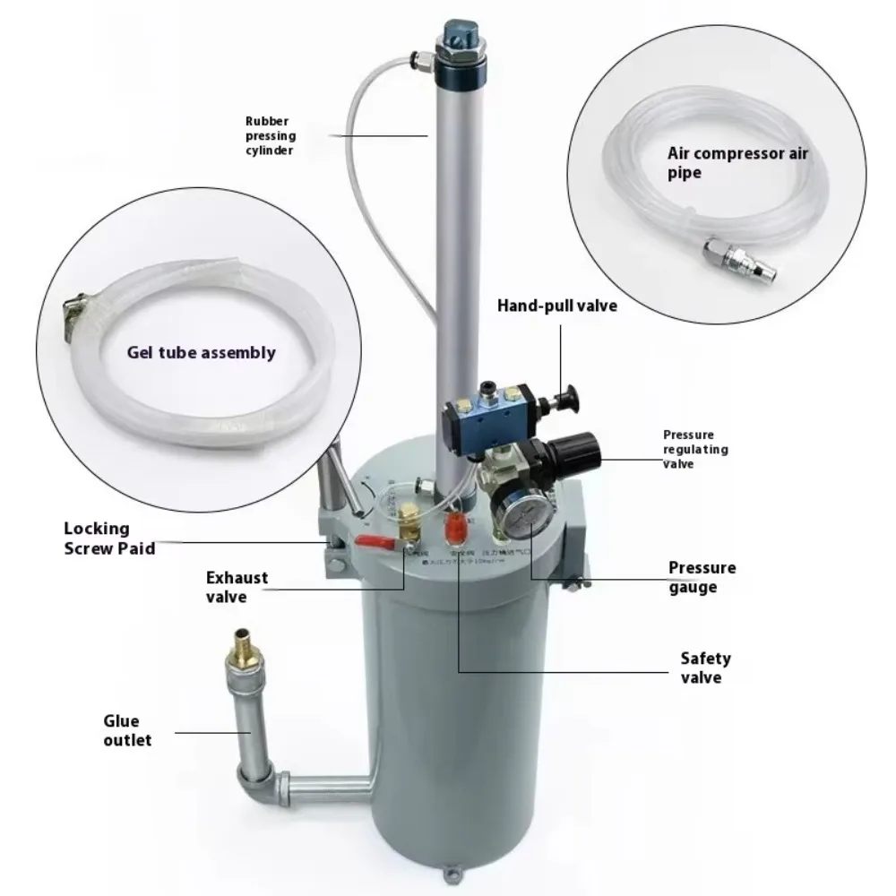 2600Ml Stainless Steel Pressure Barrel with Silicone Distribution Valve Carbon Steel Pressure Barrel 220V Electric Glue Machine
2600Ml Stainless Steel Pressure Barrel with Silicone Distribution Valve Carbon Steel Pressure Barrel 220V Electric Glue Machine
