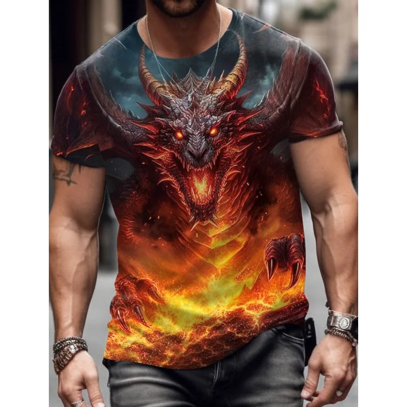Dragon Graphics Summer Men's Vintage T Shirt 3d Print Oversized Retro Street Short Sleeve Men Clothing Fashion T-shirts Tee Tops
Dragon Graphics Summer Men's Vintage T Shirt 3d Print Oversized Retro Street Short Sleeve Men Clothing Fashion T-shirts Tee Tops