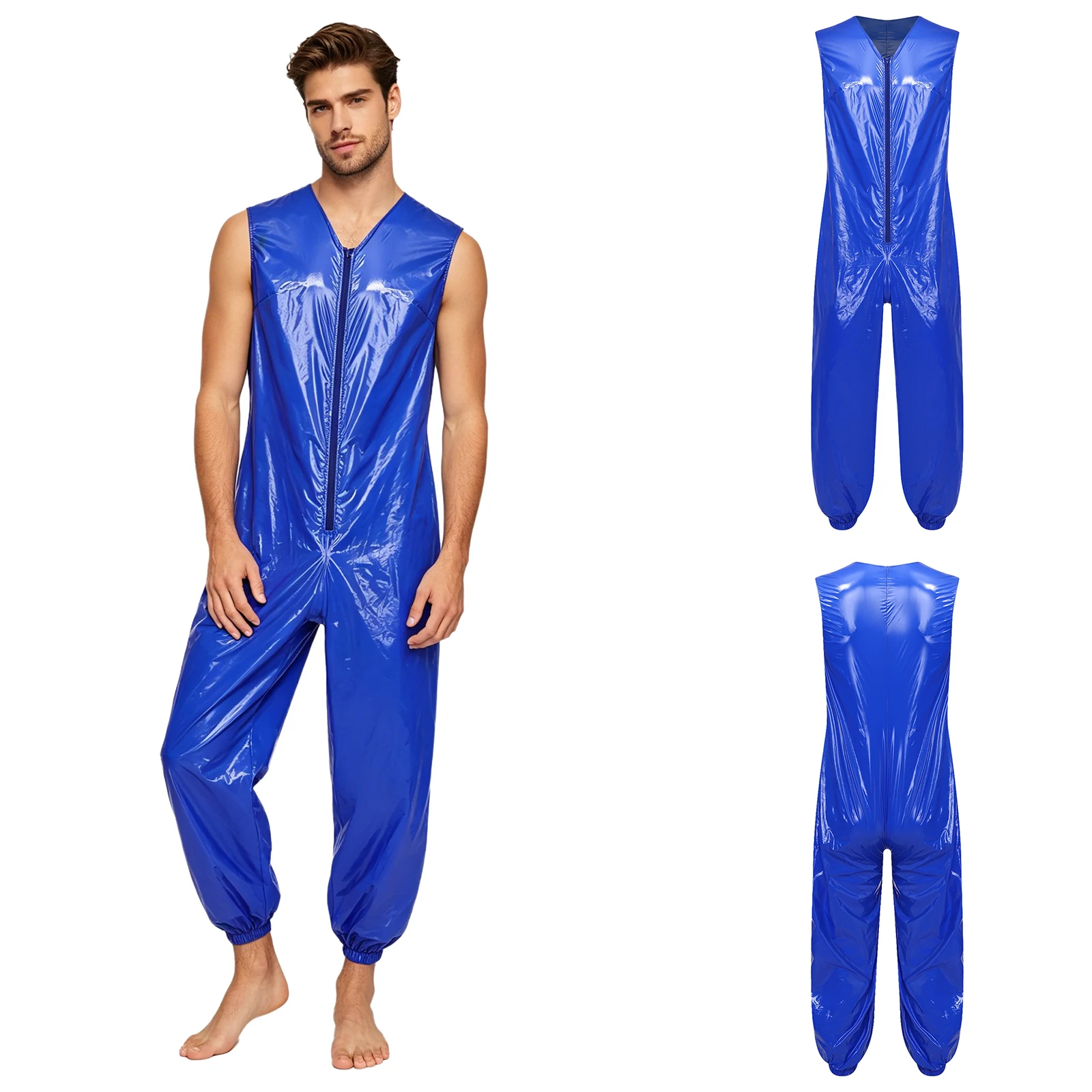 Mens Waterproof Jumpsuit Diaper Cover Sleeveless Zip Up Bodysuit One-piece Romper for Adult Incontinence Daily Patient Care Wear
Mens Waterproof Jumpsuit Diaper Cover Sleeveless Zip Up Bodysuit One-piece Romper for Adult Incontinence Daily Patient Care Wear