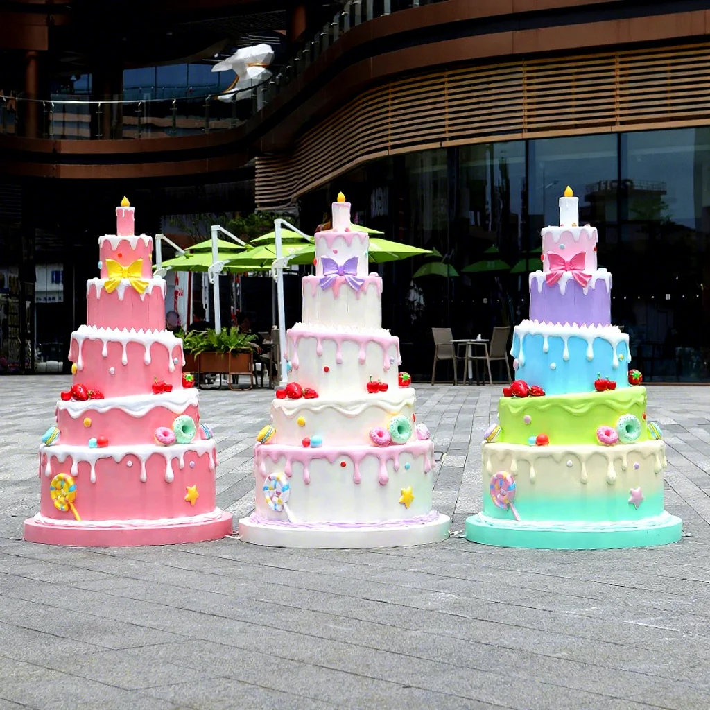 &c Fiberglass Cake Sculpture Creative Window Display Outdoor Ice Cream Cake FRP Sculpture for Shop Decoration
&c Fiberglass Cake Sculpture Creative Window Display Outdoor Ice Cream Cake FRP Sculpture for Shop Decoration