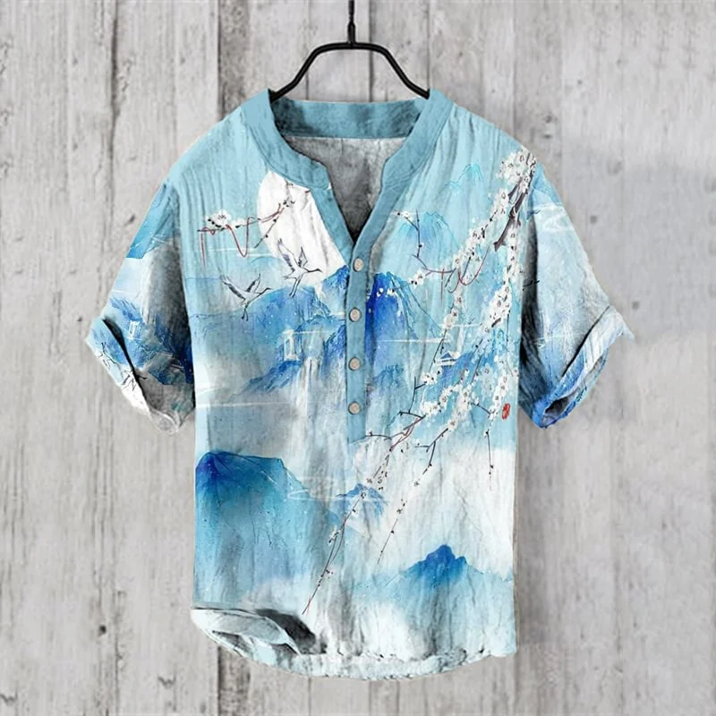 2025 Men's Short sleeved Linen Shirt Top New Summer Casual Octopus Pattern Printed Fashion Clothing European Style
2025 Men's Short sleeved Linen Shirt Top New Summer Casual Octopus Pattern Printed Fashion Clothing European Style