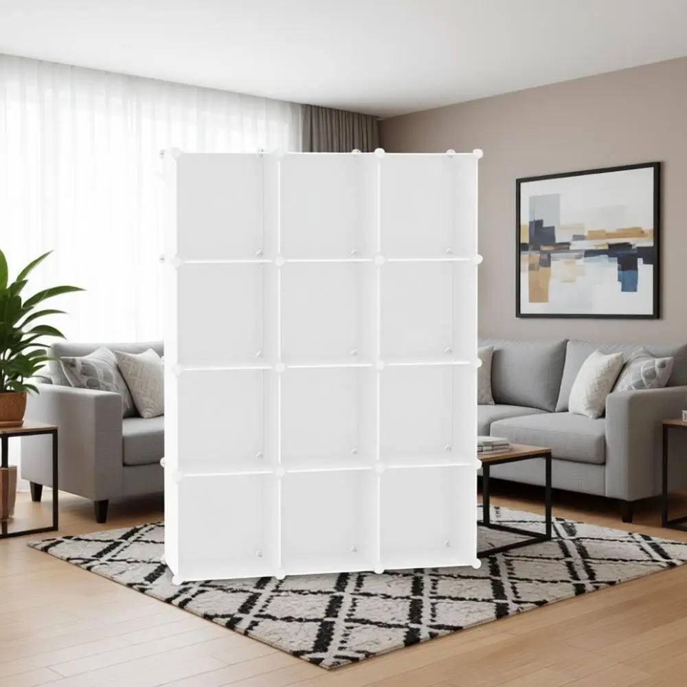 12-Cube Storage Organizer, Space-Saving Plastic Shelves, Ideal for Home, Office, 36.6L x 12.4W x 48.4H
12-Cube Storage Organizer, Space-Saving Plastic Shelves, Ideal for Home, Office, 36.6L x 12.4W x 48.4H