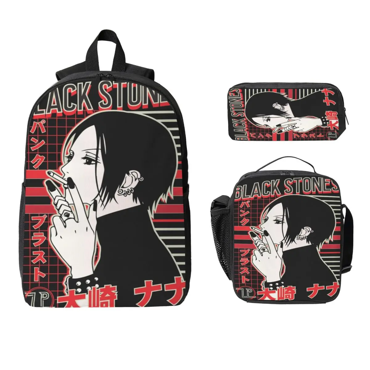 3Pcs Nana Osaki School bags Set for Kids Pen Bags Backpack Sets with Lunch Box For School Students Daypack
3Pcs Nana Osaki School bags Set for Kids Pen Bags Backpack Sets with Lunch Box For School Students Daypack