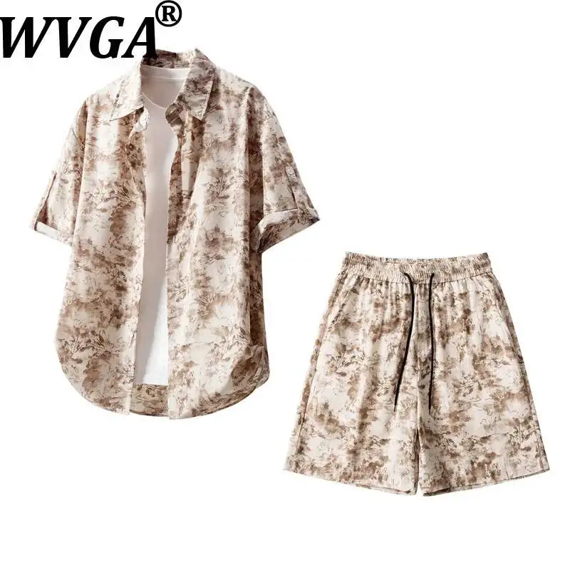 WVGA Spring Summer New Men's Streetwear Ink-splattered Trendy Short Sleeved Shirt Niche Chic Casual Shorts Two Pieces Set W24919
WVGA Spring Summer New Men's Streetwear Ink-splattered Trendy Short Sleeved Shirt Niche Chic Casual Shorts Two Pieces Set W24919