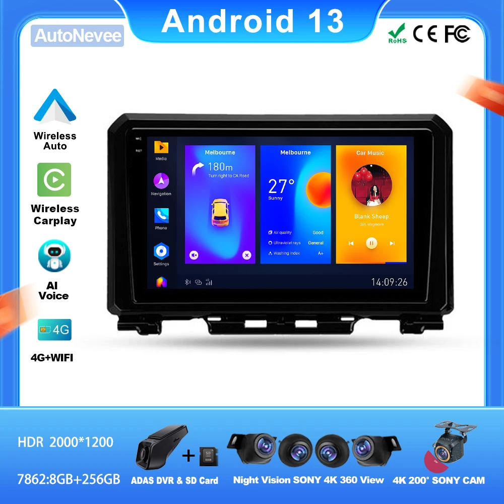 Android For Suzuki Jimny JB64 2018 - 2020 Car Auto Carplay Radio Stereo Head Unit Multimedia Player GPS Navigation No DVD CPU 5G
Android For Suzuki Jimny JB64 2018 - 2020 Car Auto Carplay Radio Stereo Head Unit Multimedia Player GPS Navigation No DVD CPU 5G