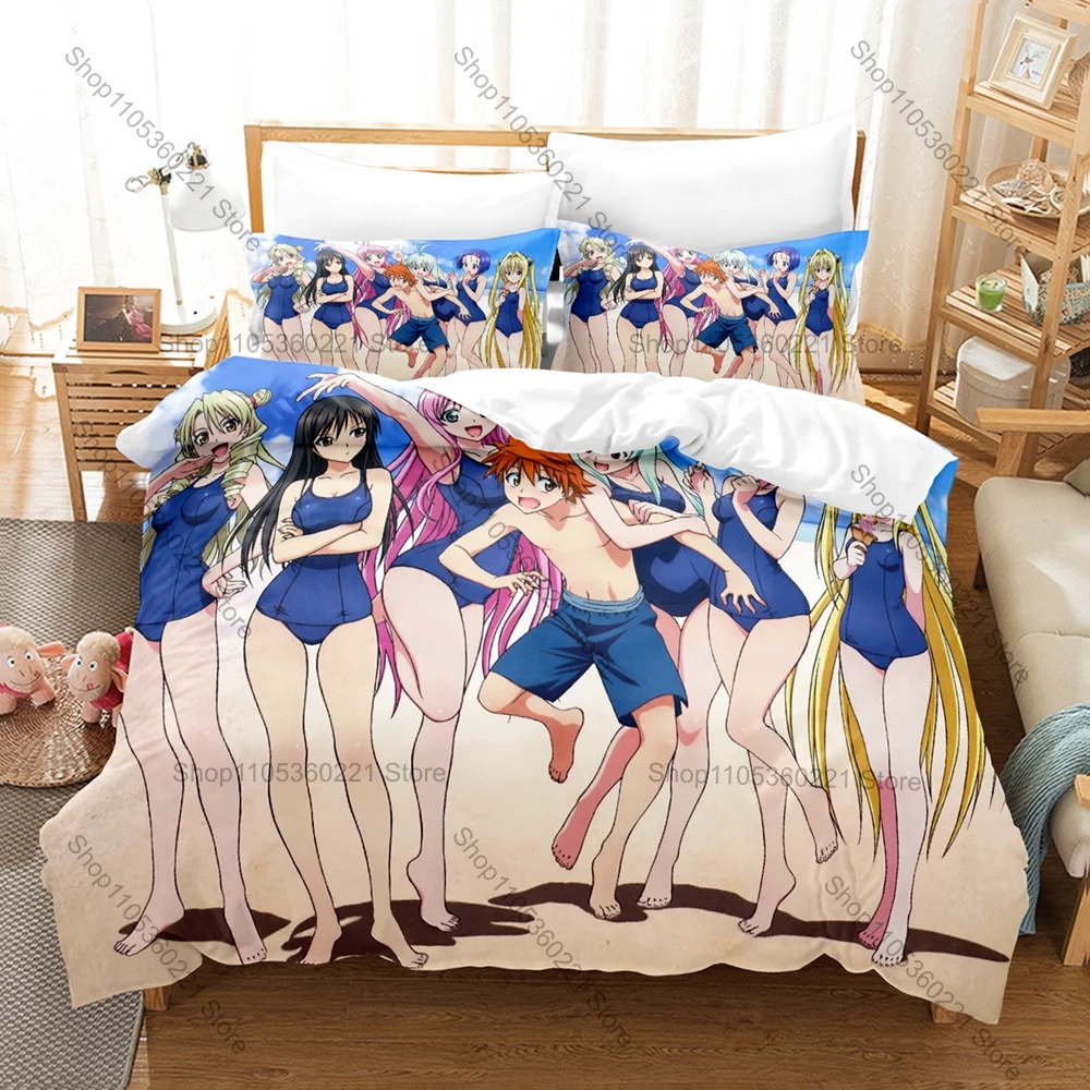 3D Printed To Love Ru Lala & Rito Character Bedding 3Pcs 1 Quilt Cover & 2 Pillowcases All Season Otaku Fan Bedroom Decor
3D Printed To Love Ru Lala & Rito Character Bedding 3Pcs 1 Quilt Cover & 2 Pillowcases All Season Otaku Fan Bedroom Decor