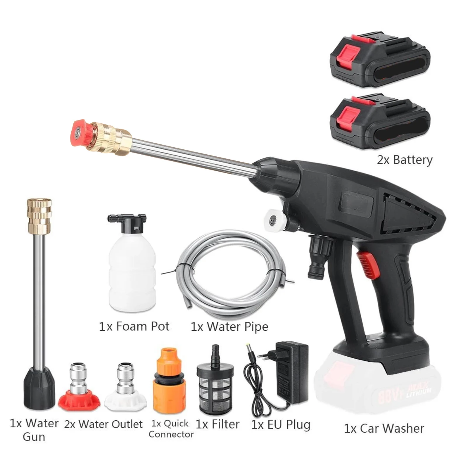 120PSI Portable Pressure Cleaner Handheld 24V 7500mAhRechargeable Battery Electric Pressure Washer for Washing Cars Watering
120PSI Portable Pressure Cleaner Handheld 24V 7500mAhRechargeable Battery Electric Pressure Washer for Washing Cars Watering