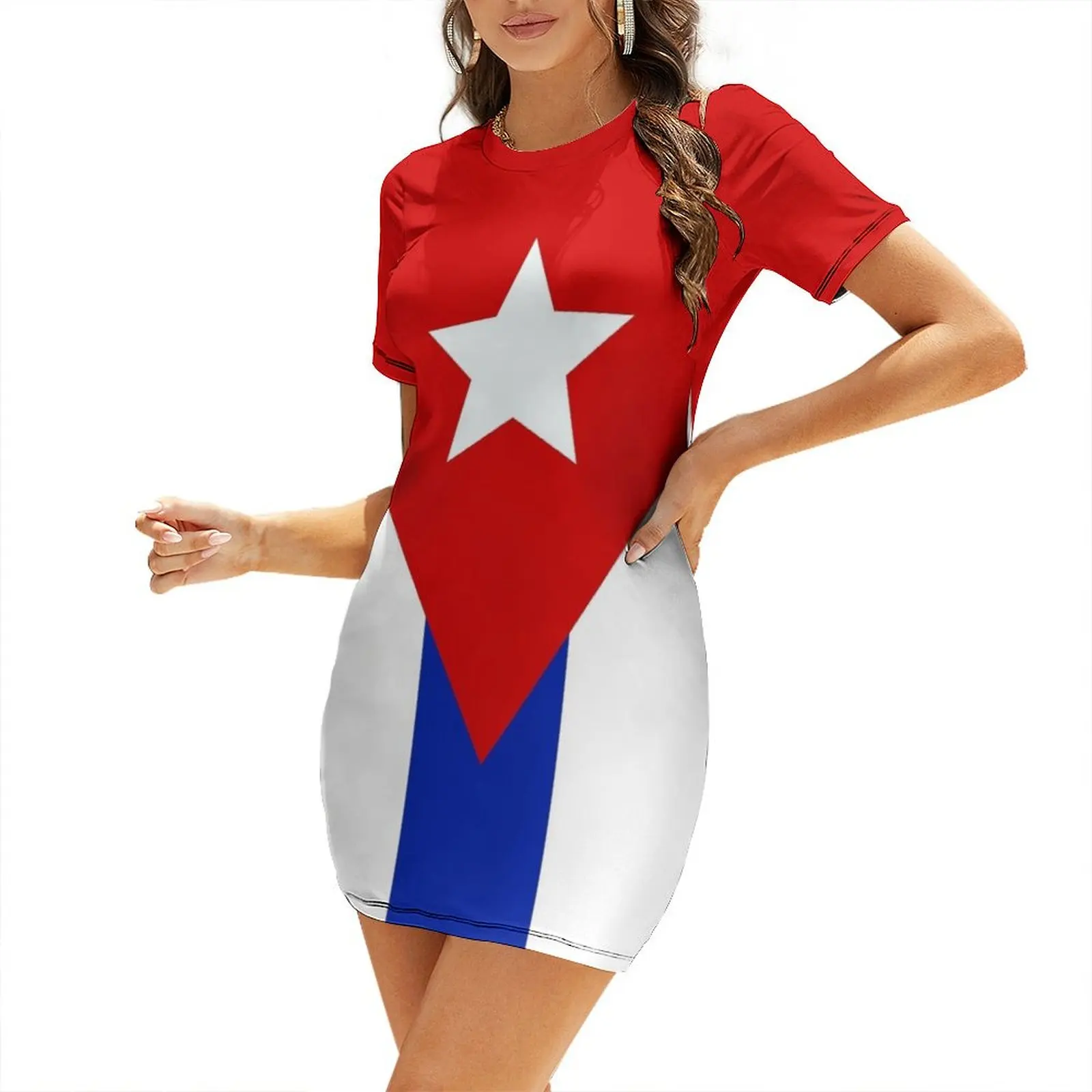 Cuba flag Short Sleeved Dress summer dress woman 2025 Women's long dress party dresses woman Women's
Cuba flag Short Sleeved Dress summer dress woman 2025 Women's long dress party dresses woman Women's