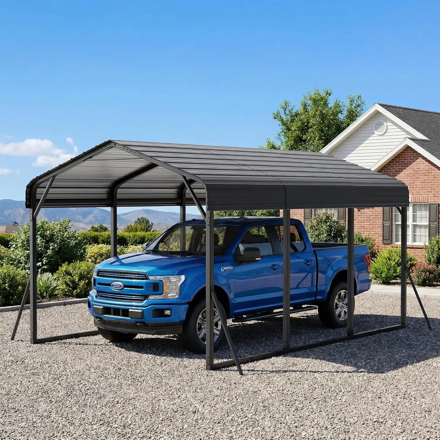 10x15FT Heavy Duty Metal Carport Galvanized Steel Roof Windproof Anchors Outdoor Garage Car Truck RV, Custom
10x15FT Heavy Duty Metal Carport Galvanized Steel Roof Windproof Anchors Outdoor Garage Car Truck RV, Custom