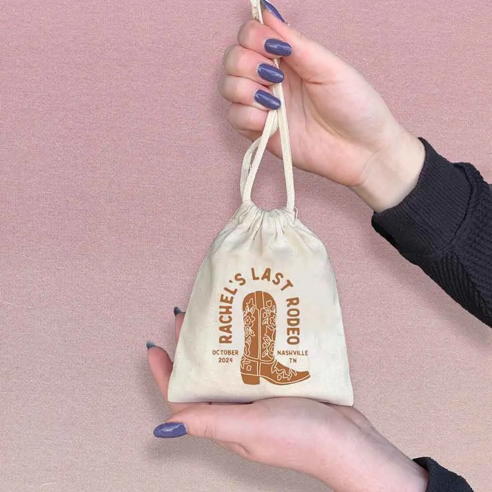 Custom Name Date 5Pcs Last Rodeo Favor Drawstring Bags Cowgirl Bachelorette Party Hangover Kit Vintage Style Wedding Accessories
Custom Name Date 5Pcs Last Rodeo Favor Drawstring Bags Cowgirl Bachelorette Party Hangover Kit Vintage Style Wedding Accessories