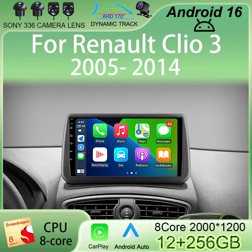 Android 16 For Renault Clio 3 CLIO 3 2005 - 2014 4G WIFI Car Radio Navigation GPS Android Auto Carplay Stereo DVD Player NO DVD
Android 16 For Renault Clio 3 CLIO 3 2005 - 2014 4G WIFI Car Radio Navigation GPS Android Auto Carplay Stereo DVD Player NO DVD