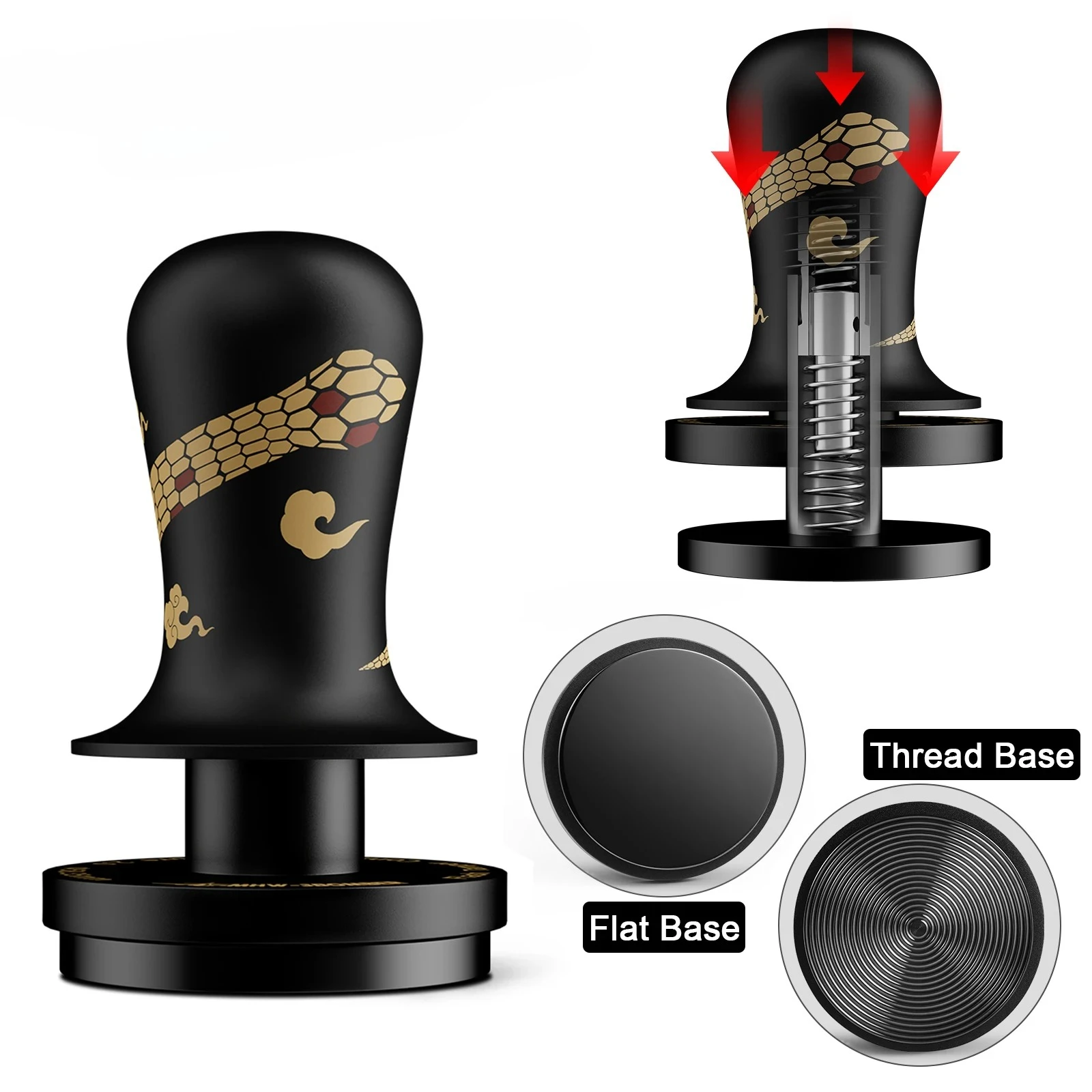 30lb Constant Pressure Coffee Tamper 58.35mm Espresso Flat Tampers with Calibrated Spring Loaded Barista Tool
30lb Constant Pressure Coffee Tamper 58.35mm Espresso Flat Tampers with Calibrated Spring Loaded Barista Tool