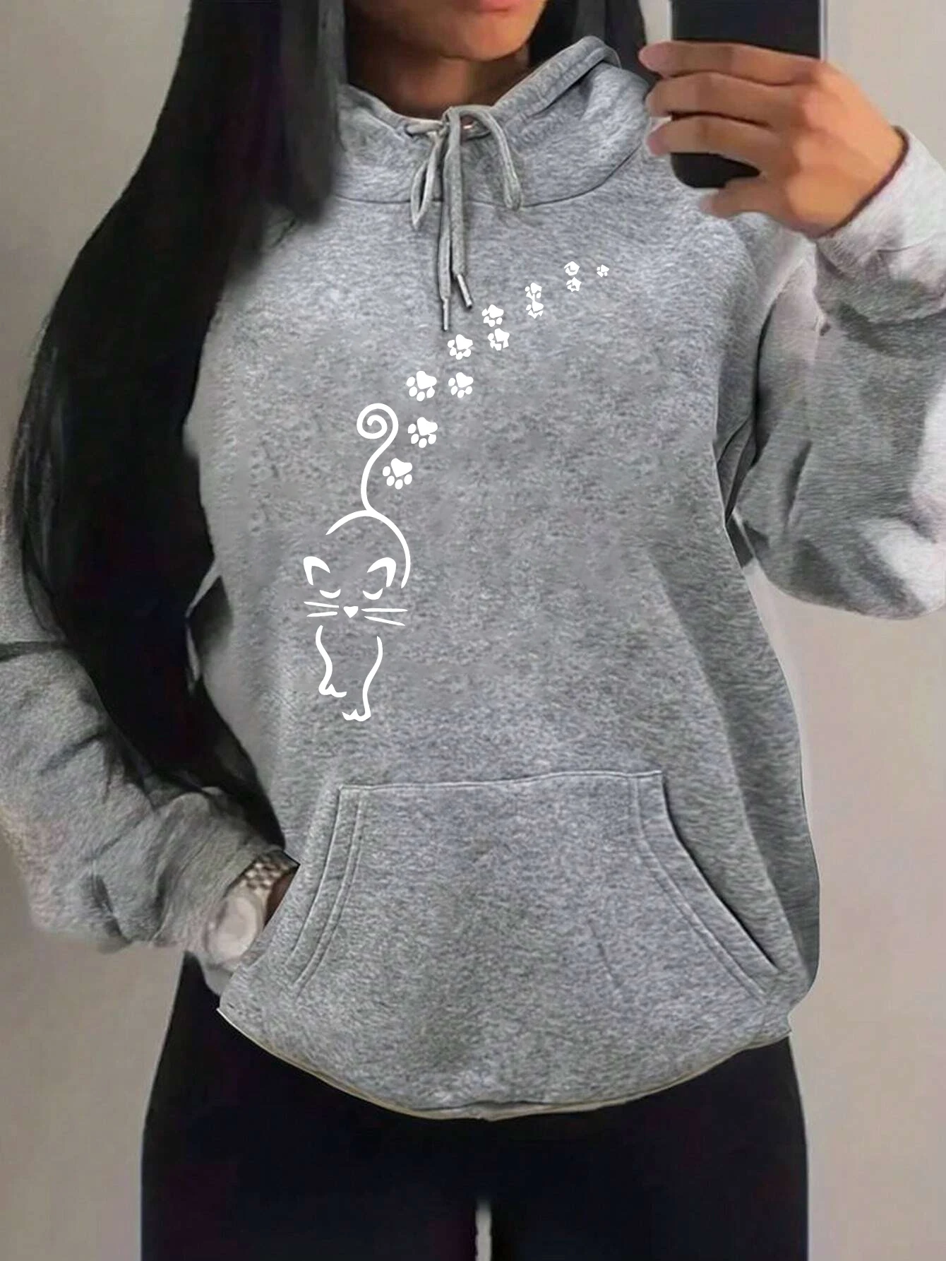 Котячие и следы, креативный дизайн, женский свитшот, толстовки с карманами в стиле хип-хоп, теплый пуловер для творчества, флис в уличном стиле
Котячие и следы, креативный дизайн, женский свитшот, толстовки с карманами в стиле хип-хоп, теплый пуловер для творчества, флис в уличном стиле