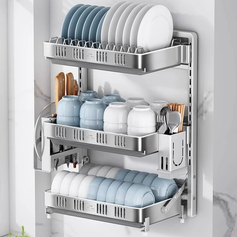 304 Stainless Steel Dish Drainer Kitchen Organizer Rack for Plates Bowls Space Saving Drying Shelf Rustproof Storage Solution
304 Stainless Steel Dish Drainer Kitchen Organizer Rack for Plates Bowls Space Saving Drying Shelf Rustproof Storage Solution