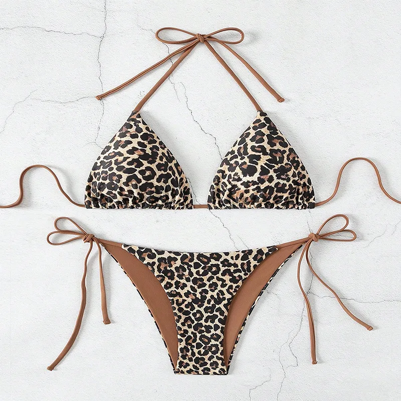 Bikini swimsuit 2026 new European and American leopard print lace up sexy swimsuit women's bikini bikini set beachwear swimwear
Bikini swimsuit 2026 new European and American leopard print lace up sexy swimsuit women's bikini bikini set beachwear swimwear