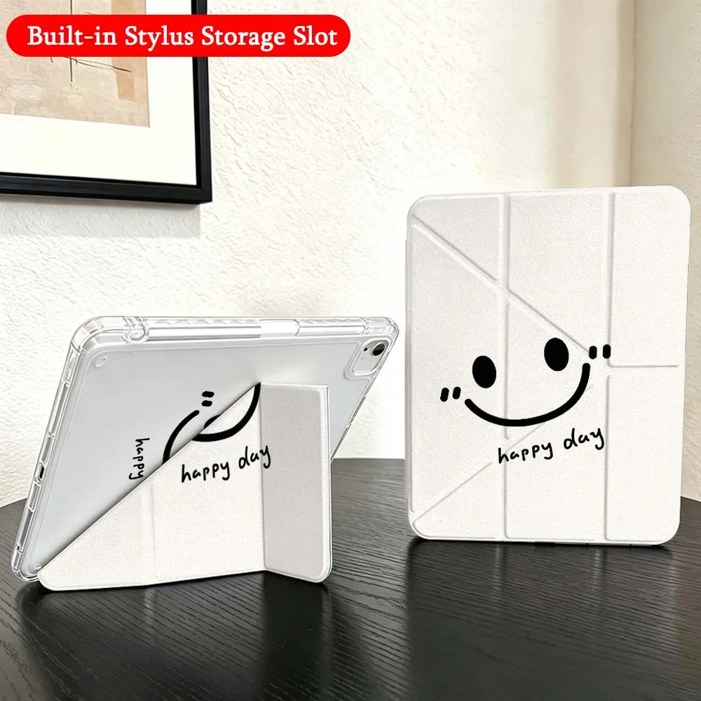 Cartoon Face Happy Art Case For iPad Mini Pro Air 5 6 7 8 9 10th 11th 11 9.7 10.9 13 inch Transparent Y-Shaped Folding Tablet
Cartoon Face Happy Art Case For iPad Mini Pro Air 5 6 7 8 9 10th 11th 11 9.7 10.9 13 inch Transparent Y-Shaped Folding Tablet