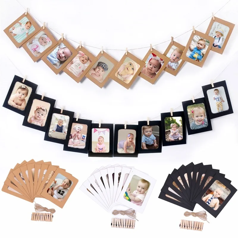 1 DIY kraft wall mounted photo frames with clips photo frames retro versatile holiday decoration home photo display accessories
1 DIY kraft wall mounted photo frames with clips photo frames retro versatile holiday decoration home photo display accessories