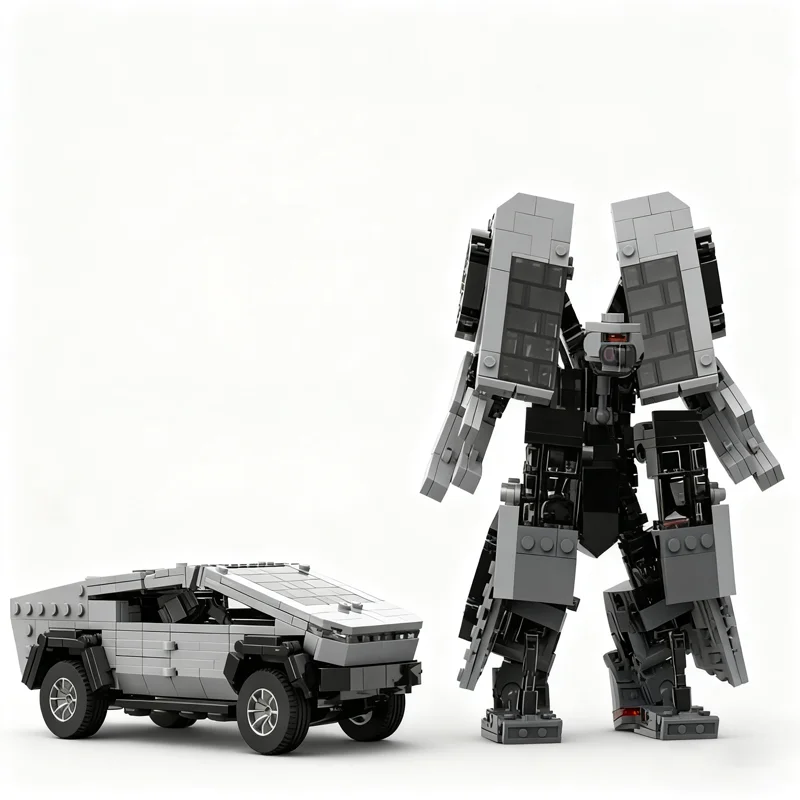 561PCS MOC City Champions Super Car Discharge Cybertruck Transformer Abandoned Project Model Technology DIY Building Blocks Gift
561PCS MOC City Champions Super Car Discharge Cybertruck Transformer Abandoned Project Model Technology DIY Building Blocks Gift