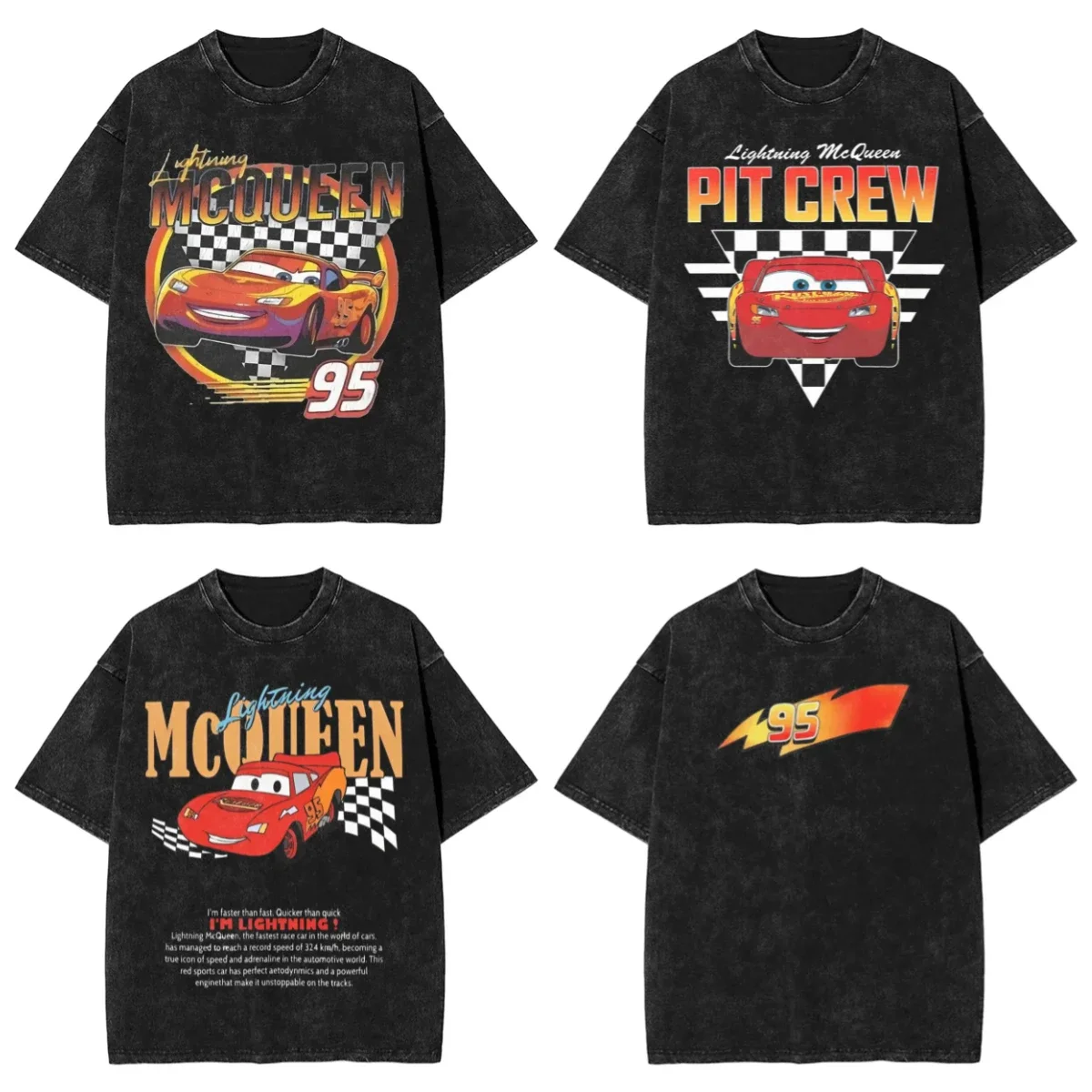 Oversized Washed T-Shirt Cars 95 Logo Lightning Mcqueen Simple T-Shirts Leisure Tee Shirt for Men Women Beach Y2K Pattern Tees
Oversized Washed T-Shirt Cars 95 Logo Lightning Mcqueen Simple T-Shirts Leisure Tee Shirt for Men Women Beach Y2K Pattern Tees