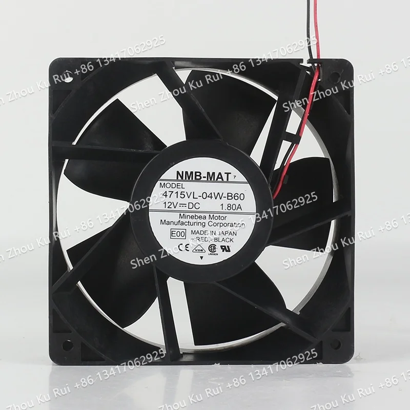 12CM Original NMB DC12V 1.80A AC EC 12038 high air volume inverter 120X120X38MM two-wire 4715VL-04W-B60 cooling fan
12CM Original NMB DC12V 1.80A AC EC 12038 high air volume inverter 120X120X38MM two-wire 4715VL-04W-B60 cooling fan