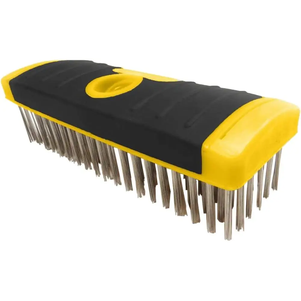 Stainless Steel Wire Scrub Brush Block with Sot-Grip Handle
Stainless Steel Wire Scrub Brush Block with Sot-Grip Handle