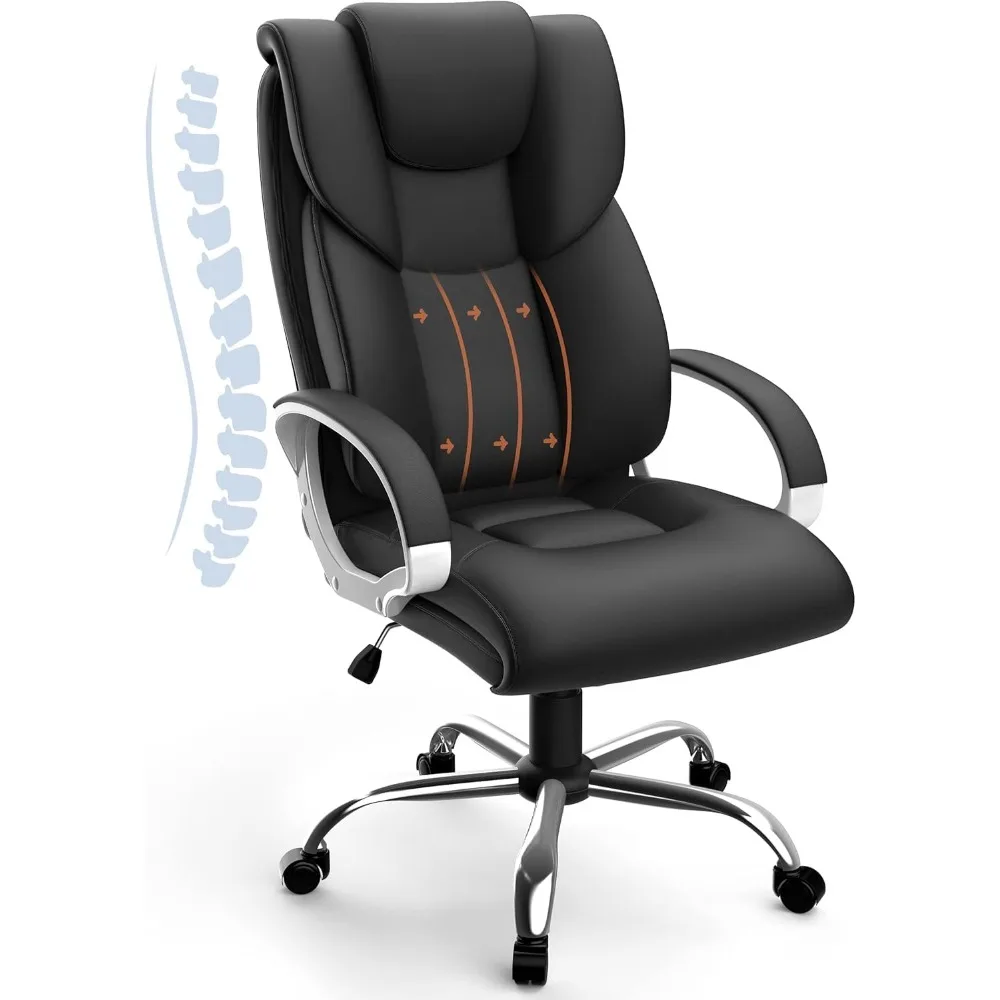 Office Chair, Leather Executive Chair Ergonomic Home Office Chairs Heavy Duty, High Back Computer Gaming Chair with Arm Padded
Office Chair, Leather Executive Chair Ergonomic Home Office Chairs Heavy Duty, High Back Computer Gaming Chair with Arm Padded