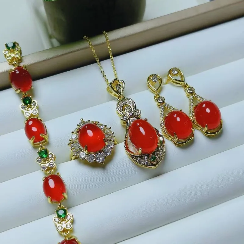 Classic Retro Ethnic Red Three-piece Set, Women's Jewelry
Classic Retro Ethnic Red Three-piece Set, Women's Jewelry